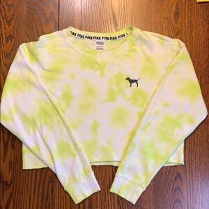 VS PINK Crop Top - Yellow/White